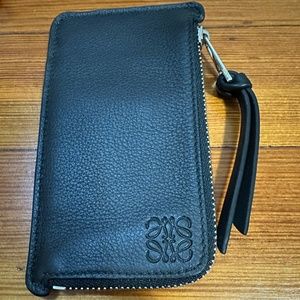 Loewe Navy Card and Coin Wallet